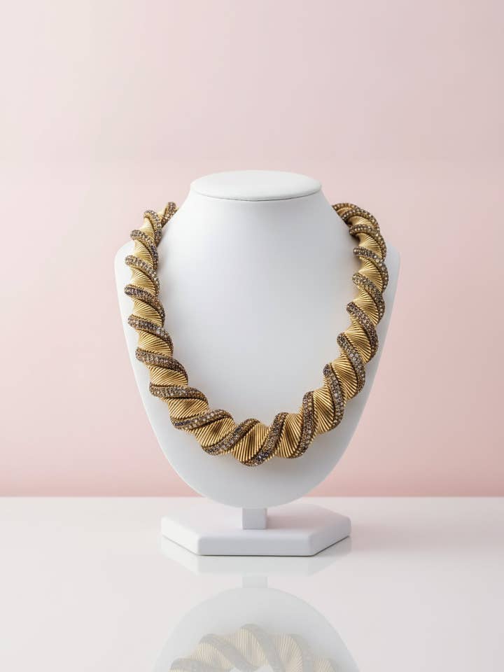 Elixir Collectie Spiraal Kristallen Ketting voor wholesale door Arya Jewellery Wholesale