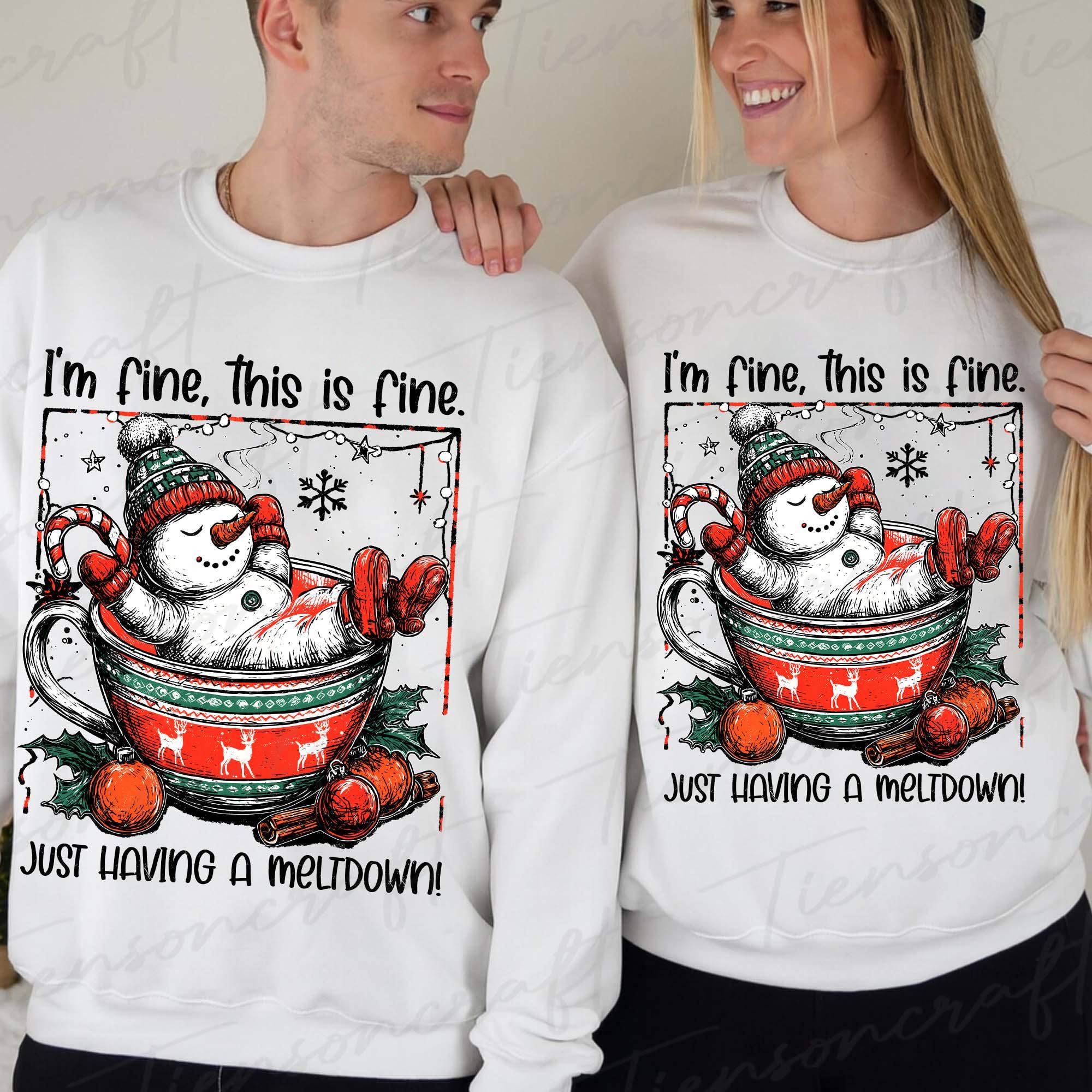 NVC Ecommerce LLC – Großhandel T-Shirt (Grafikdruck) – Damen – Lustiges Zitat Niedlicher Schneemann Weihnachts-Shirt, Xmas Sweatshirt2