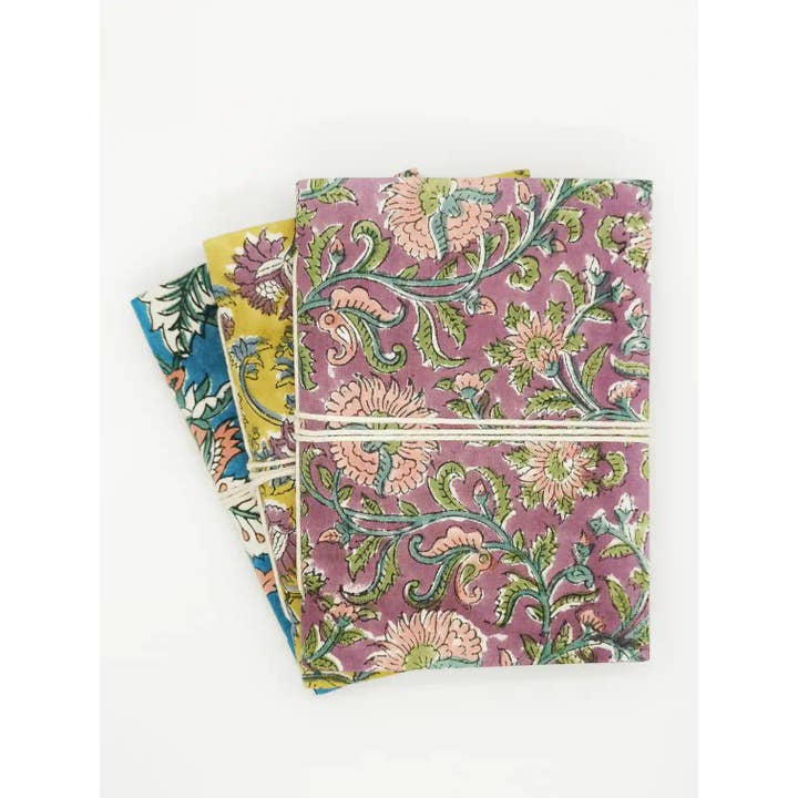 Nayda Diaries - Wholesale Notebook - Indian lilac block print notebook