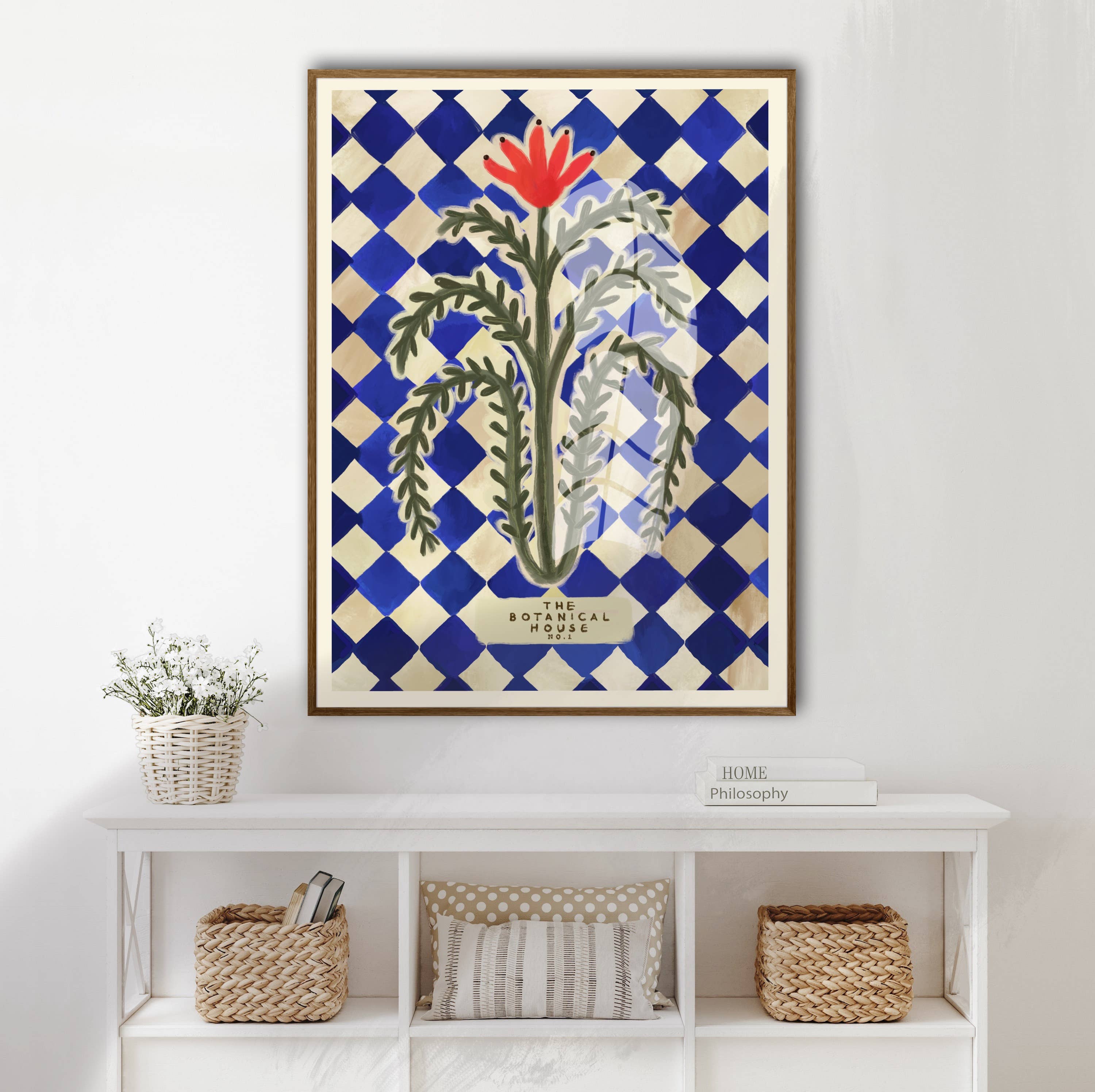 Kate Fox Design - Wholesale Kunstprint - Botanische huis kunstafdruk, neutrale print, handgetekend, eigenzinnig2