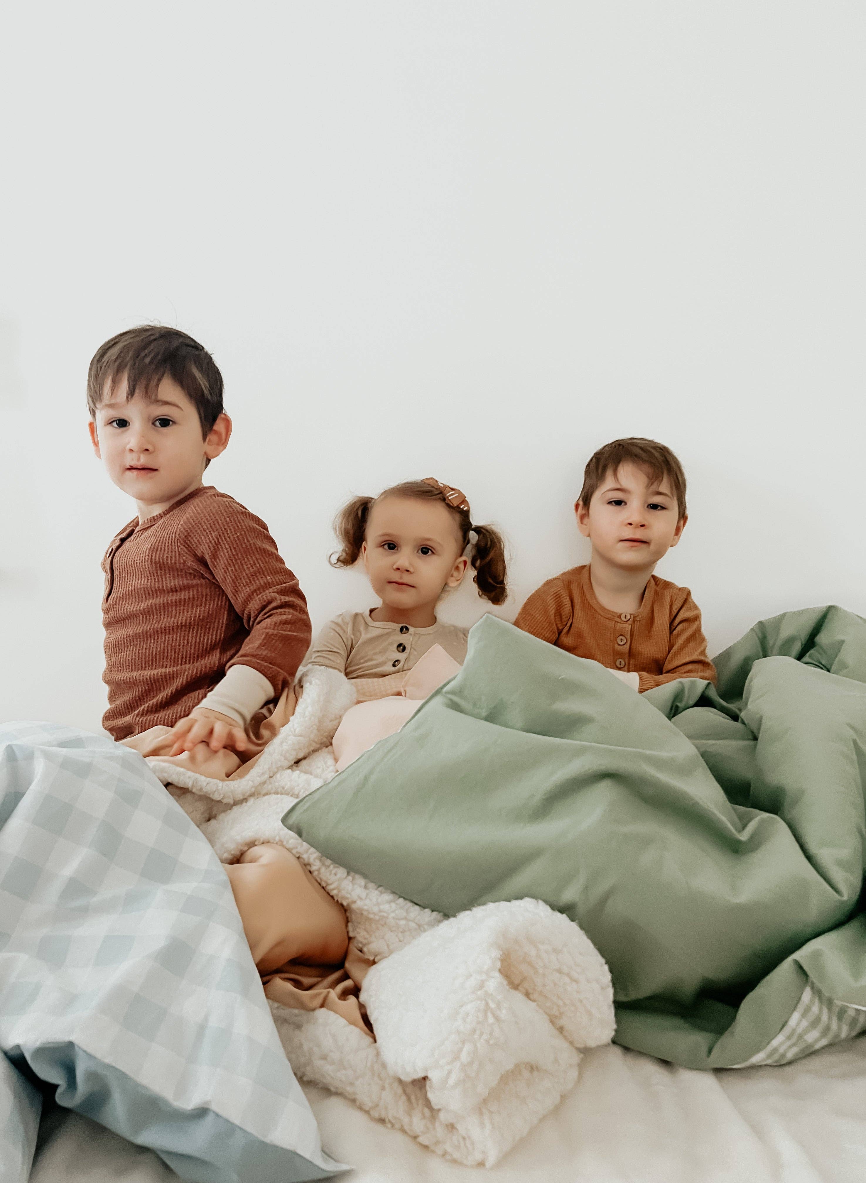 Little Mae and Co - Vente Courtepointe - Enfant et bébé - Couverture matelassée en vichy châtaigne7