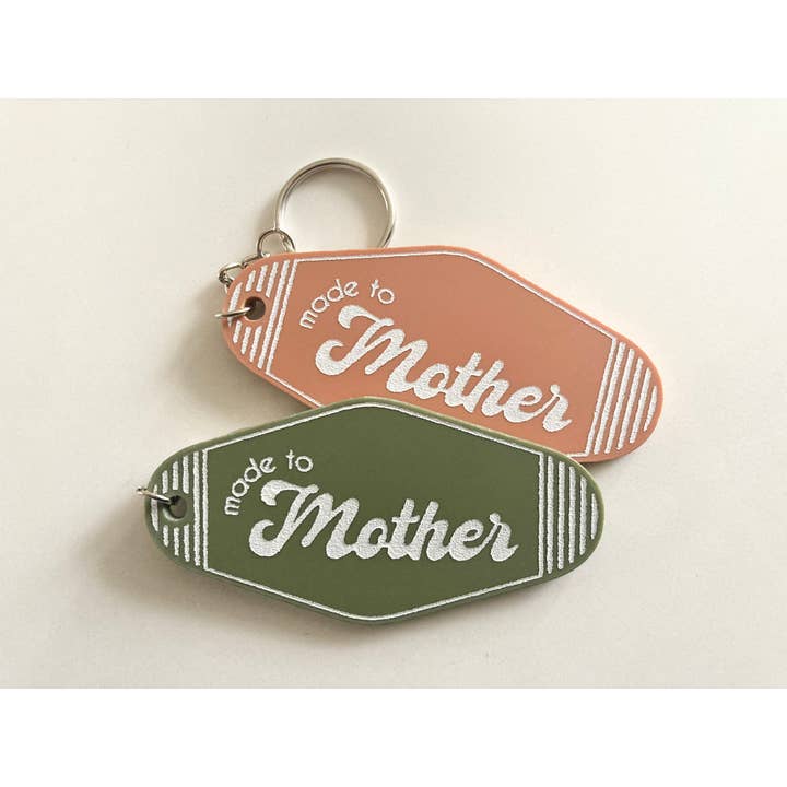 Made to Mother Motel Key Inspired Keychain for wholesale by Cope and Co Custom Signs