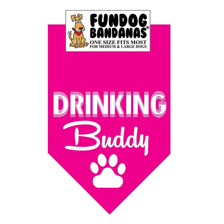 Assorted Colors 5 Pack - Drinking Buddy Dog Bandana for wholesale on Faire1
