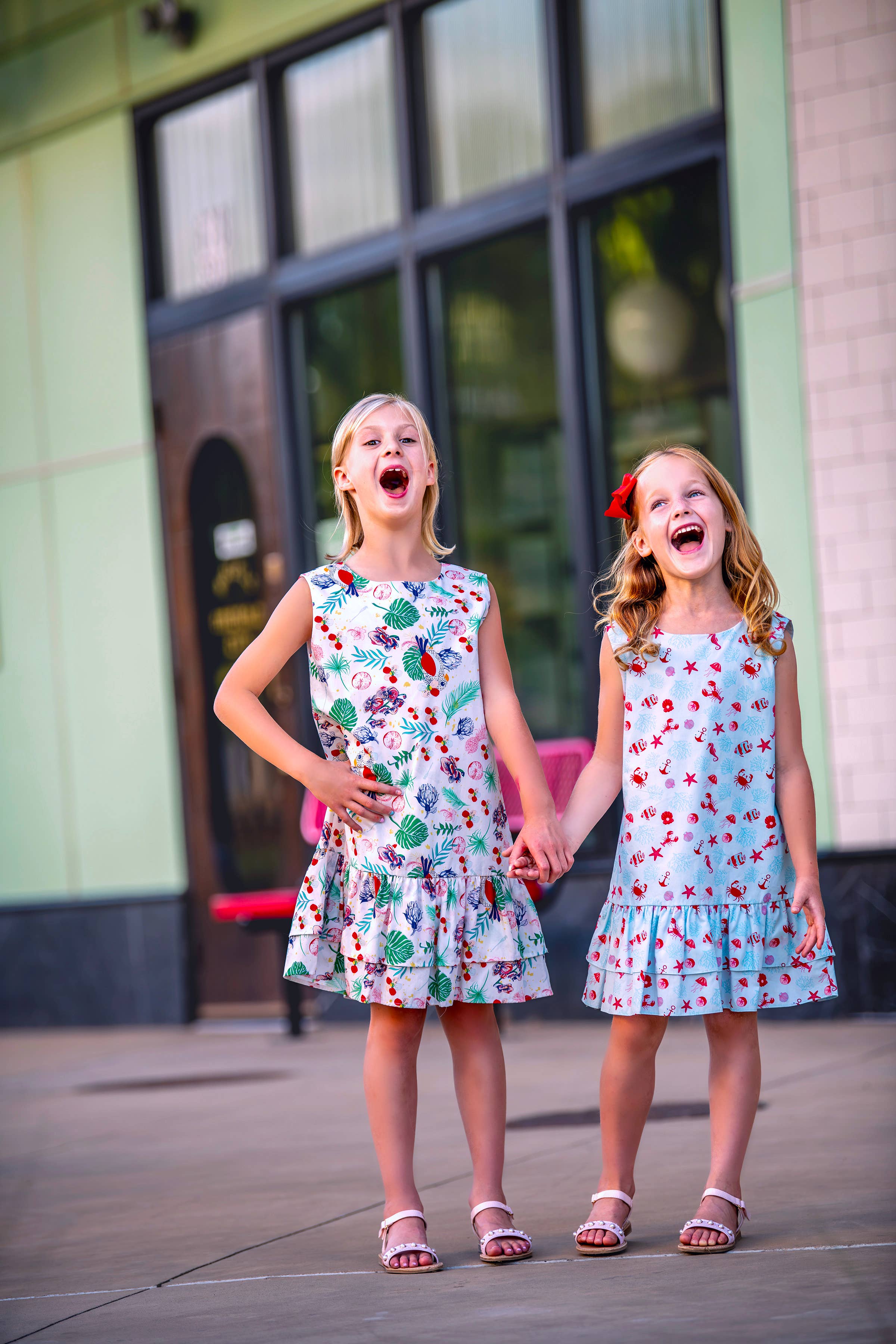 Minna - Wholesale Dress - Kids -  Drop waist Dress - Tropical Paradise 15