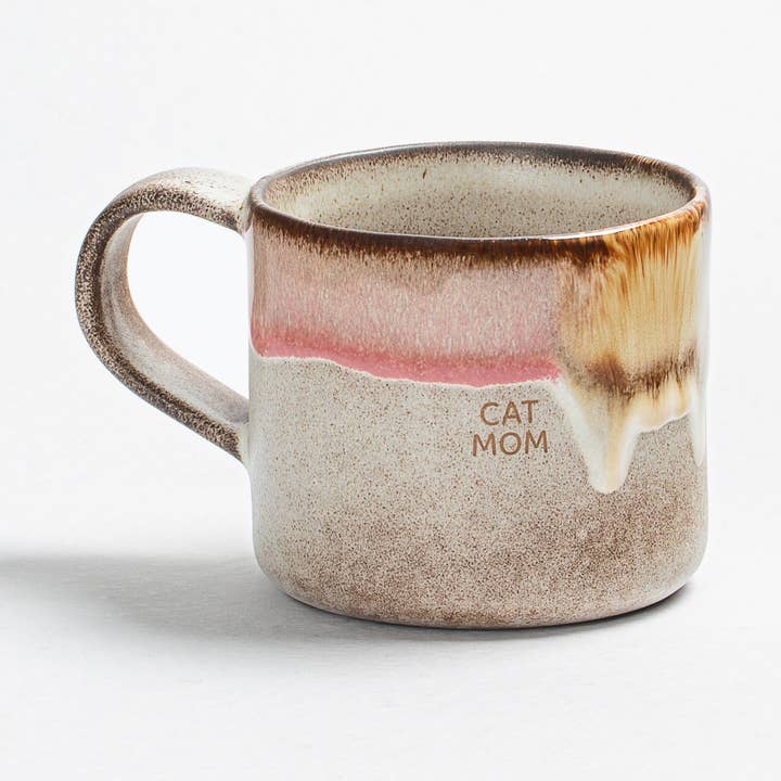 Mug 12.2oz / 360ml Cat Mom stoneware ceramic — Melting Ice Cream Collection for wholesale by Egg Back Home USA