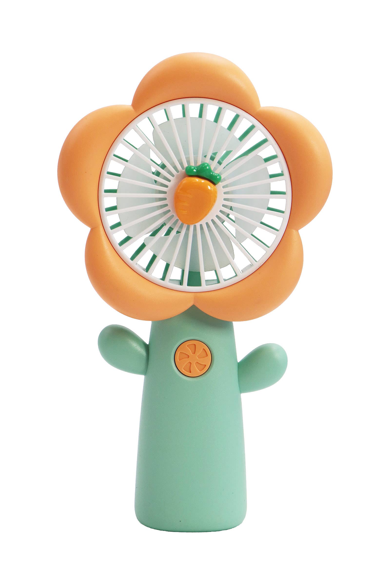 DIVERSE Bärbar elektrisk handfläkt med pastellfärgade blomblad och fruktmotiv för wholesale på Faire10