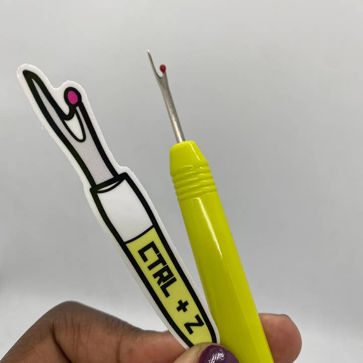 Zipped & Printed - Wholesale Sticker - Undo Seam Ripper Sewing or Quilting Sticker (CTRL + Z)4