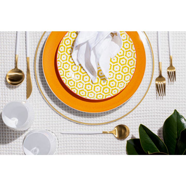 Barski - Venta al por mayor Bajoplato - Platos Base Spectrum con borde dorado, 31,8 cm de diámetro, juego de 44