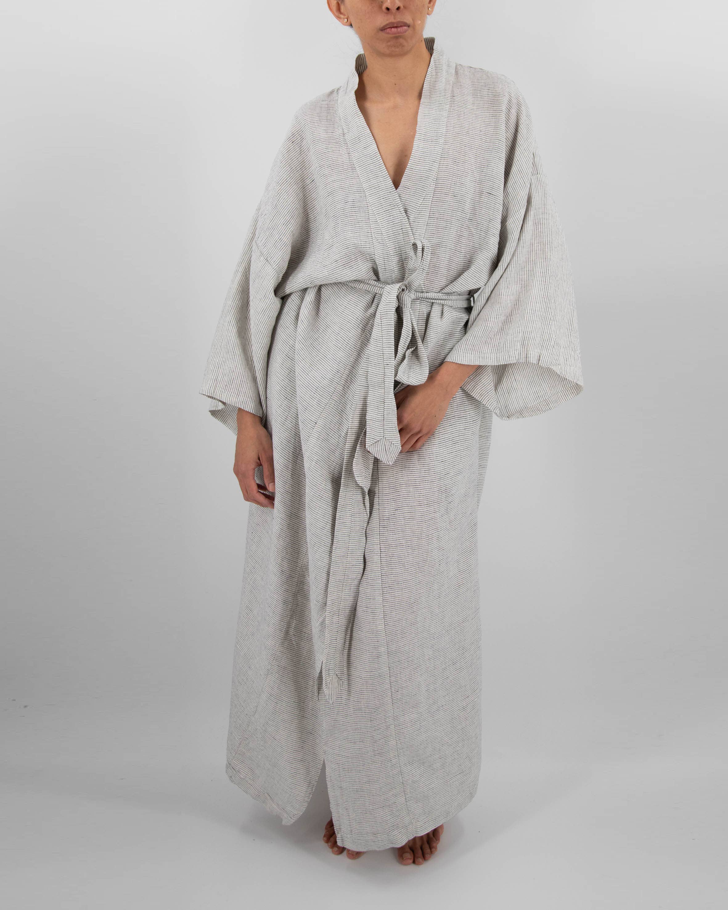 Sunday Morning - Wholesale Robe - Women's - Sai Full-Length Linen Robe6
