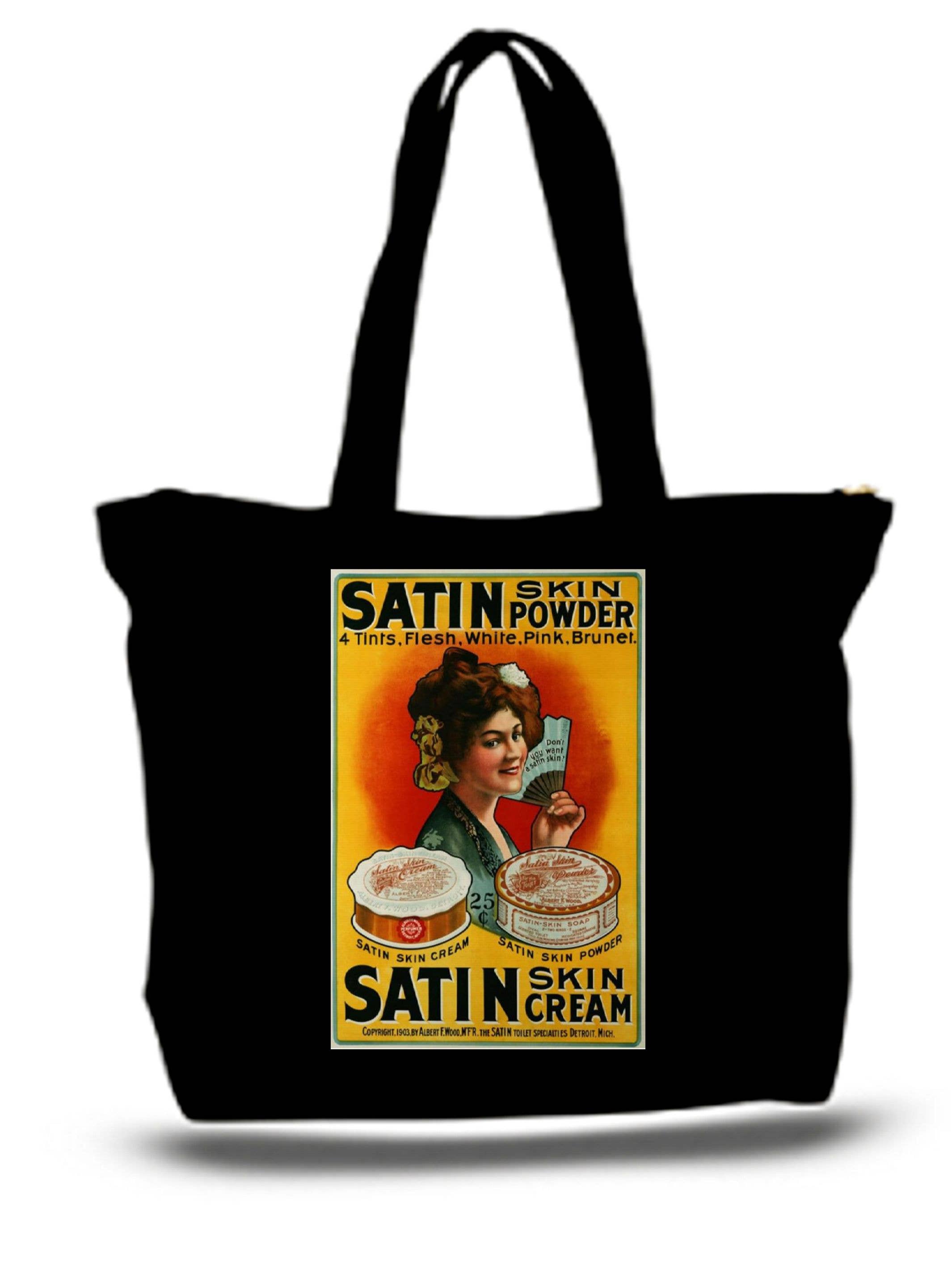 BMS BIZ - Wholesale Tote Bag - Unisex - Satin skin power Vintage Old sig Large Tote Grocery & Stuff0