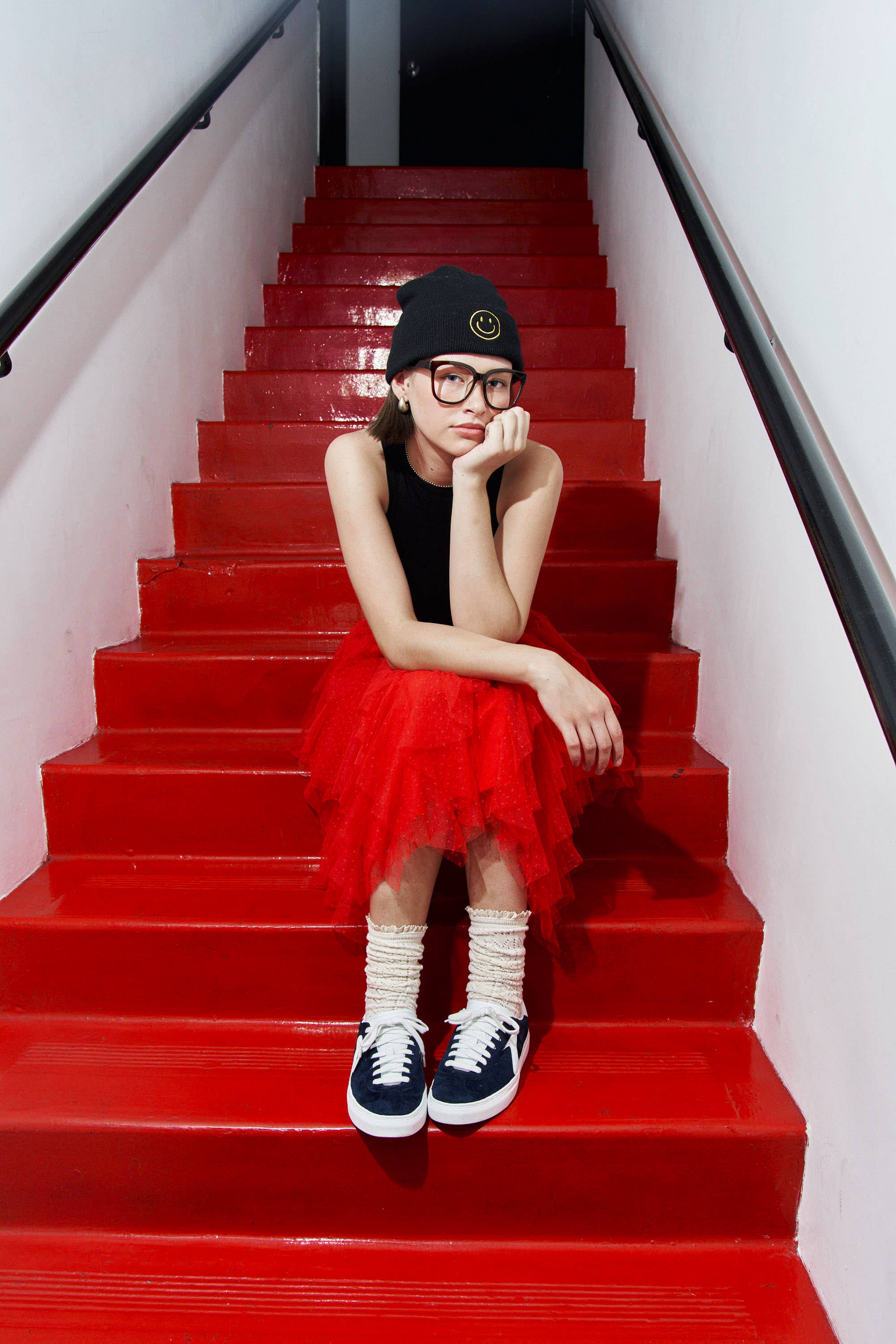 JADE BY JANE - Vendita all'ingrosso Gonna - Donna - Gonna midi a linea A con balze in tulle a pois e fodera19