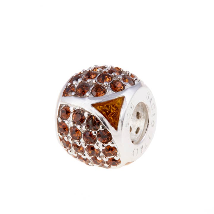 925mm Silver Bead Swarovski Crystal Les Charm for wholesale by Angel devil both sl