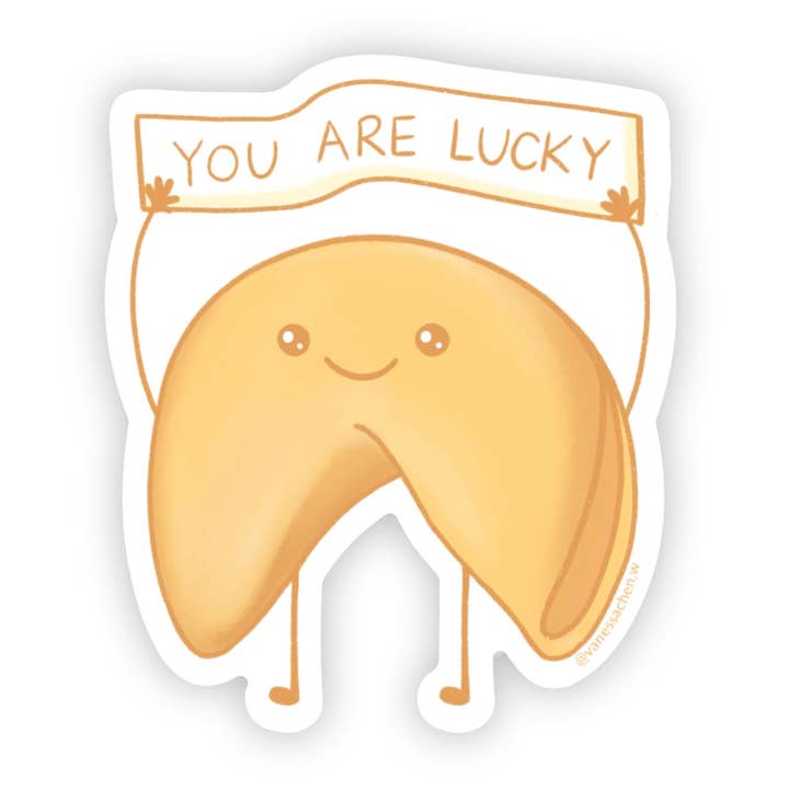 Du är lycklig, Fortune Cookie Sticker för wholesale av Sixtyeightcolors