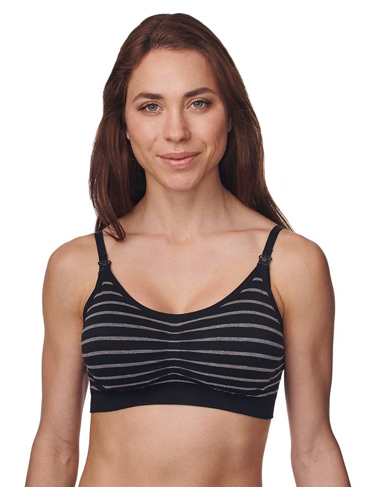 Spacedye Classic Fit Nursing Bra, 2 Pack Black/Grey for wholesale by Under Control