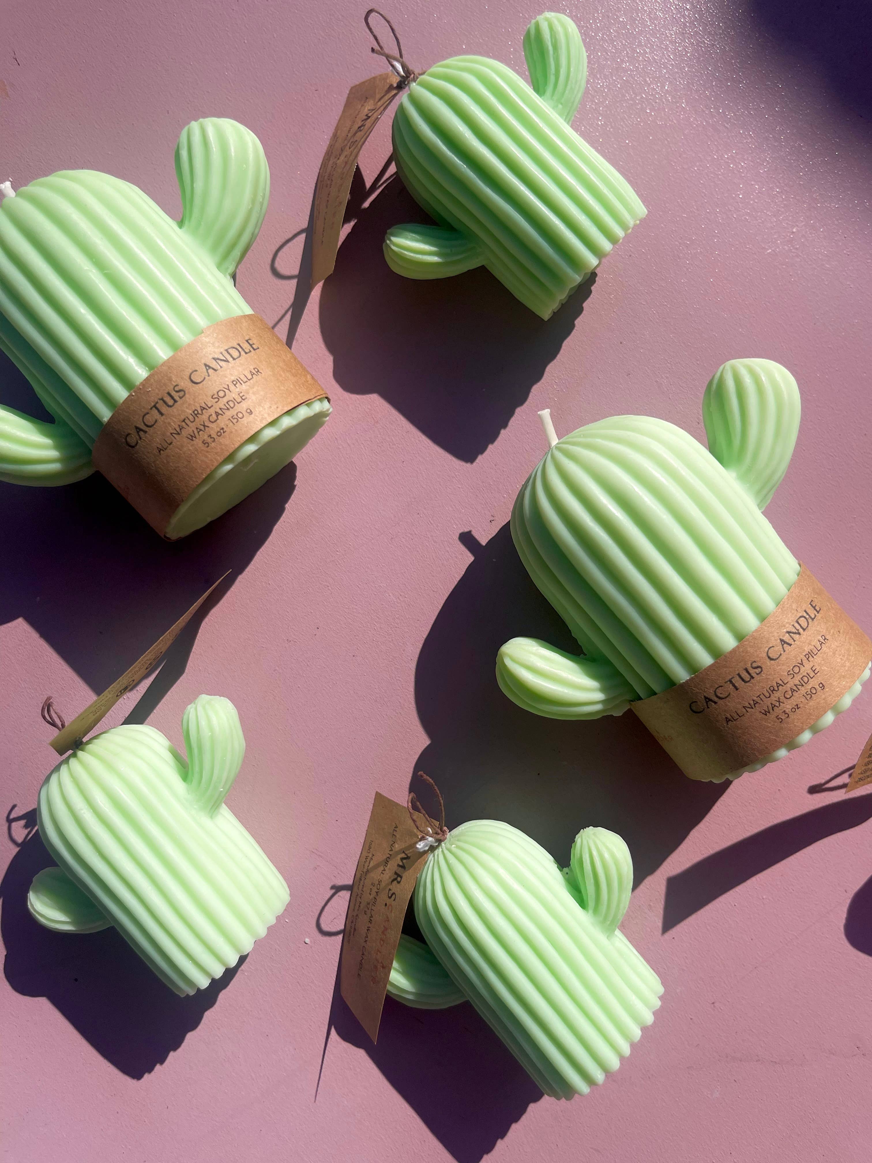 Mrs. Candlier - Wholesale Novelty Candle - All Natural Soy Pillar Wax Cactus Decorative Candle4