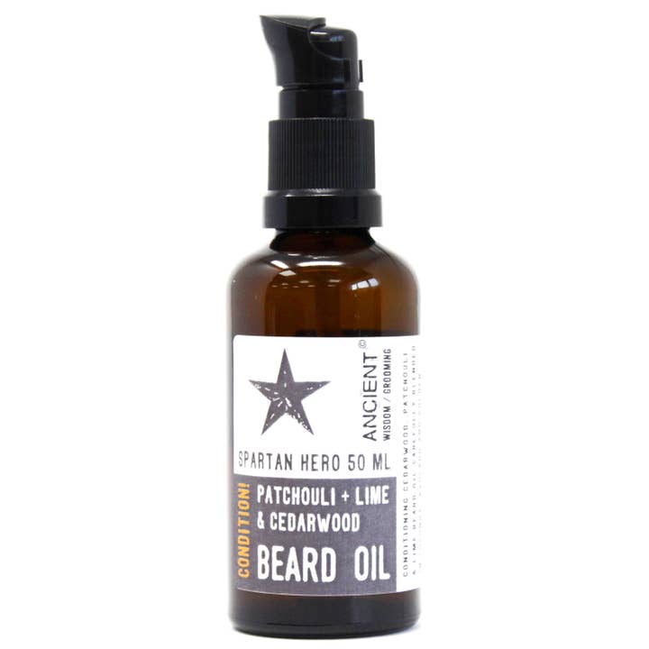 50ml Beard Oil - Spartan Hero - Condition! for wholesale by Ancient Wisdom