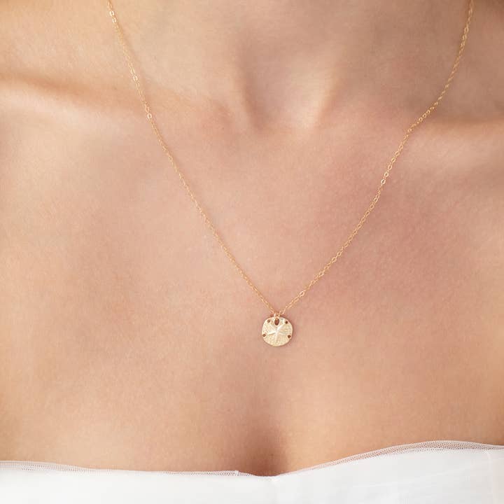 Thira Jewelry - Vente Colliers à pendentif - Collier Dollar Sable Doré