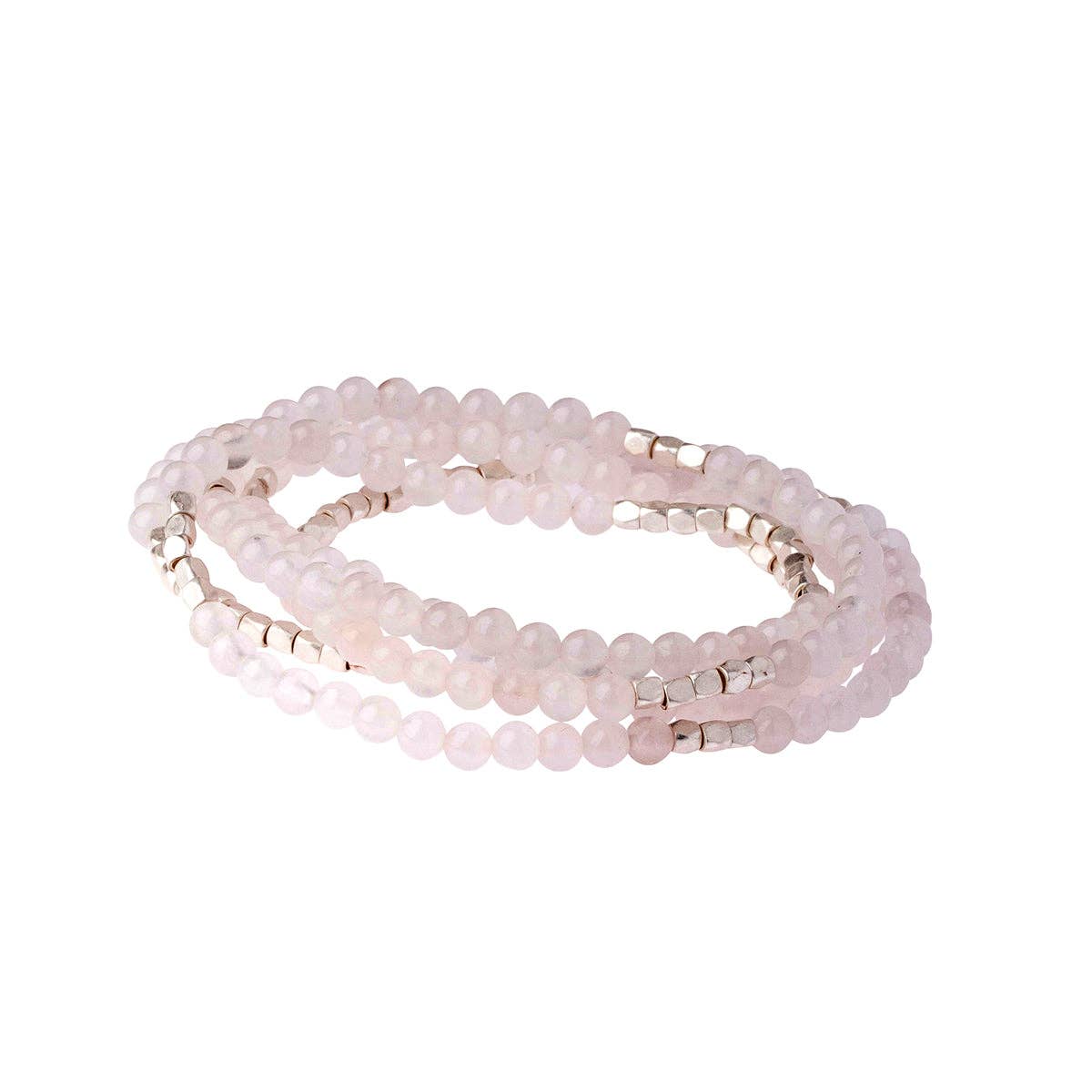 Scout Curated Wears - Wholesale Beaded Bracelet - Stone Wrap: Rose Quartz - Stone of the Heart1