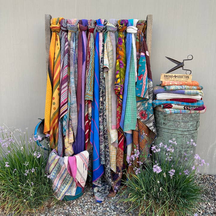 Vintage Addiction - Wholesale Quilt - One of A Kind/12PK Vintage Kantha Blanket Collection