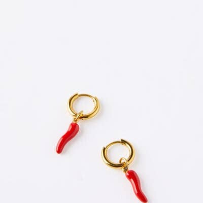 HoopLa - Wholesale Dangle Earrings - Farmers Market Mini Huggie Hoop Charm Earrings