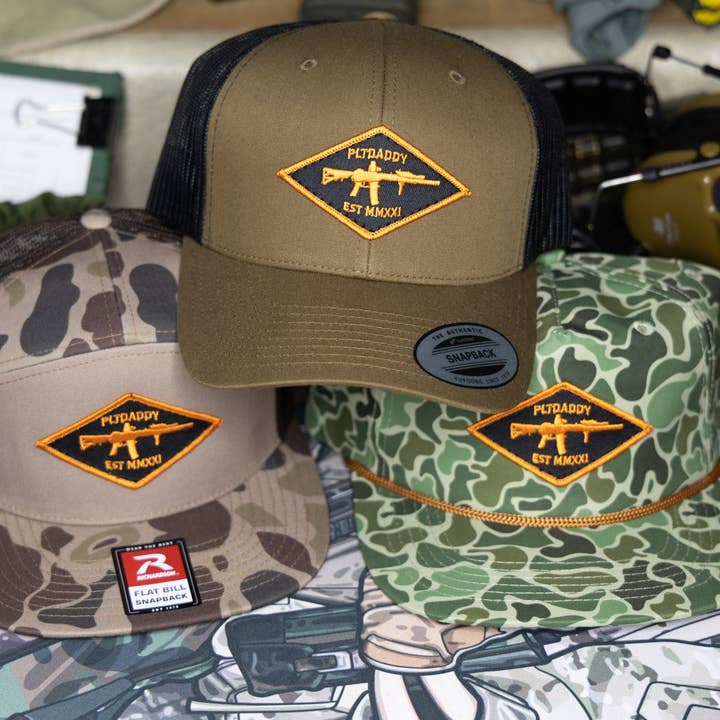 Gorra con parche de diamante para venta al por mayor de Platoon Daddy LLC