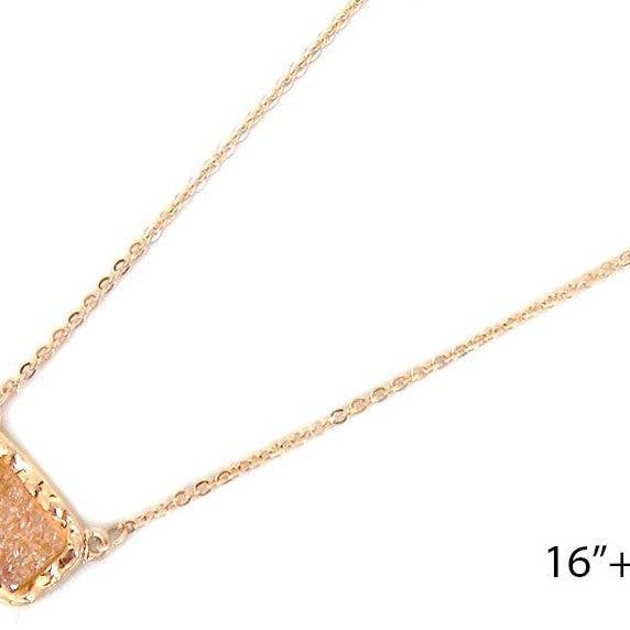 Collier - Chameau Rectangle Druzy pour la vente par Flirt Jewelry