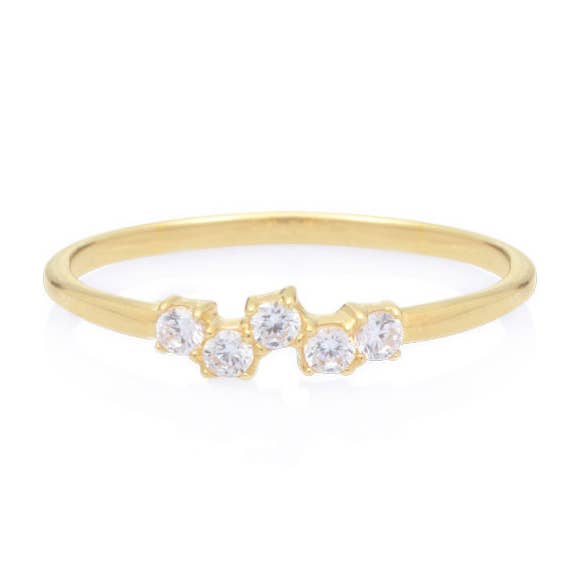 PENTA RING/GOLD for wholesale by Claudia Navarro Jewelry USA