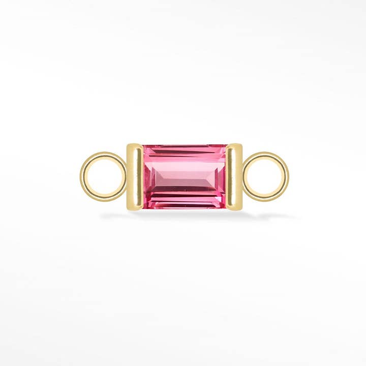 Nina Wynn Pro Shop – Großhandel Individueller Charm/Anhänger – Großhandel mit Baguette, 5 x 3 mm, aus natürlichem Edelstein, 14-karätiges Gold, Stecker für dauerhaften Schmuck4