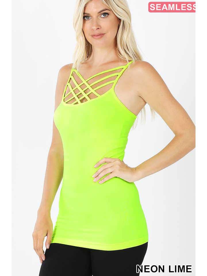 42POPS - Wholesale Camisole - Women's - `.Seamless Triple Criss Cross Front Cami11