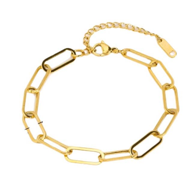 Chunky Paper Clip Bracelet for wholesale by MOOD
