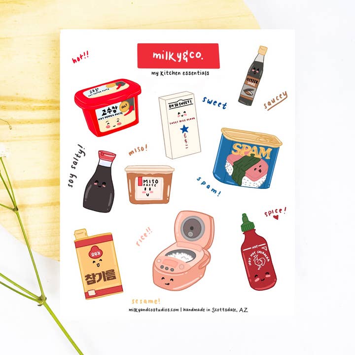 Mina asiatiska kök Essentials - klistermärke ark för wholesale av Milky & Co. Studios