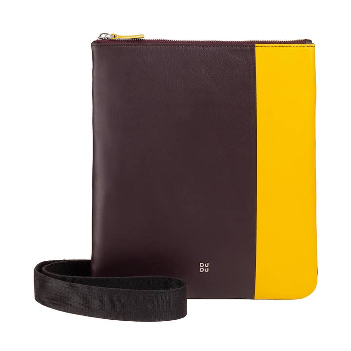 Dudu Men'S Leather Crossbody Shoulder Bag Burgundy for wholesale by dudu