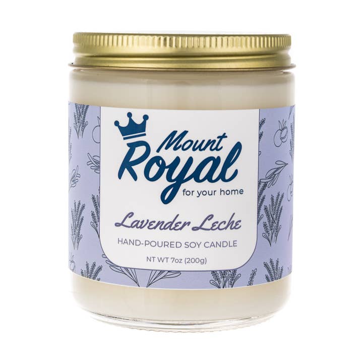 Lavendel Leche stearinlys for engroshandel hos Mount Royal Soaps