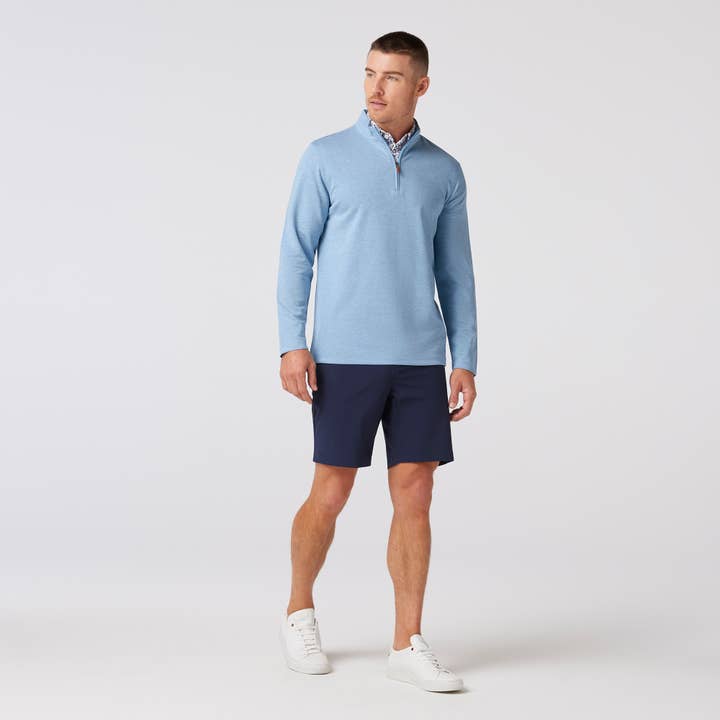 Fermeture éclair KPI Quarter Zip - Cornflower Heather pour la vente par Mizzen+Main