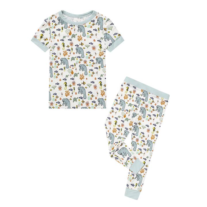 Manatee Kortärmad Bambu Småbarn Barn Pyjamas Set för wholesale av Emerson and Friends