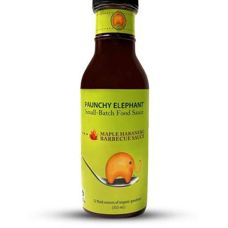 Organic Maple Habanero Barbecue Sauce for wholesale by Paunchy Elephant