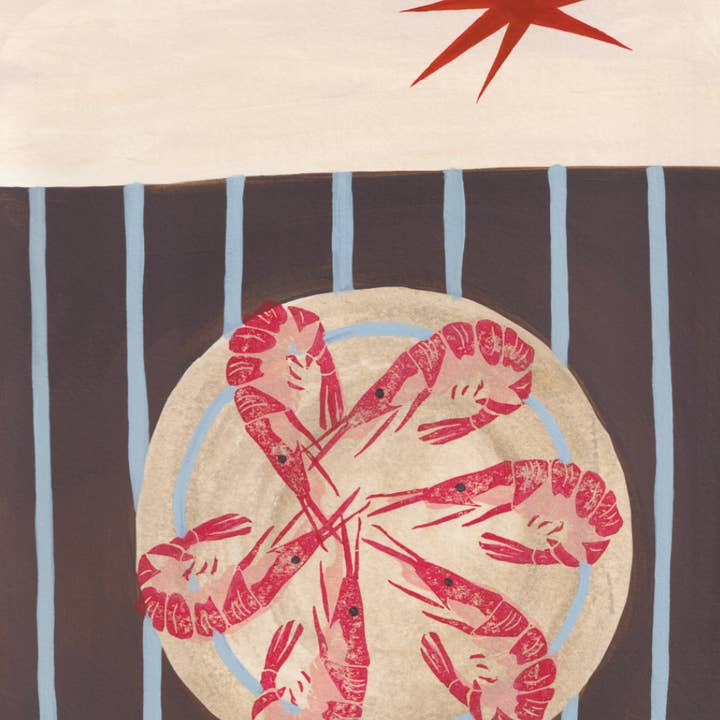 Jazmine Joye Prints - Wholesale Art print - Spicy Prawns - Premium Art Print 3