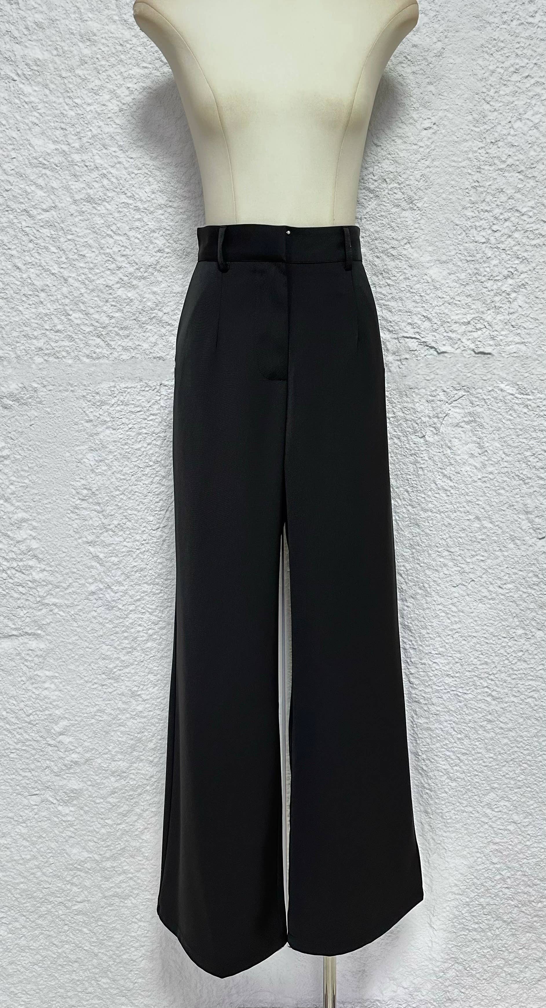 Frime - Venta al por mayor Pantalones - Mujer - Pantalón recto fluido7