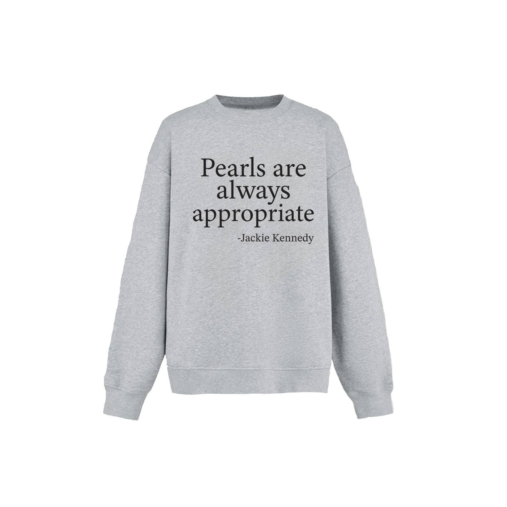 nobarand - Wholesale Hoodie - Women's - HUC-L4787 Pearls Are Always Appropriate Graphic Sweathershir3