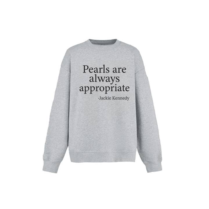 nobarand - Wholesale Hoodie - Women's - HUC-L4787 Pearls Are Always Appropriate Graphic Sweathershir3