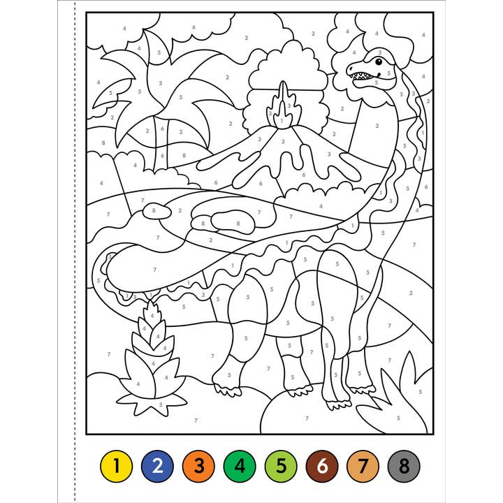 Peter Pauper Press - Wholesale Coloring Book - Kids & Baby - My First Color-by-Number! Dinosaurs