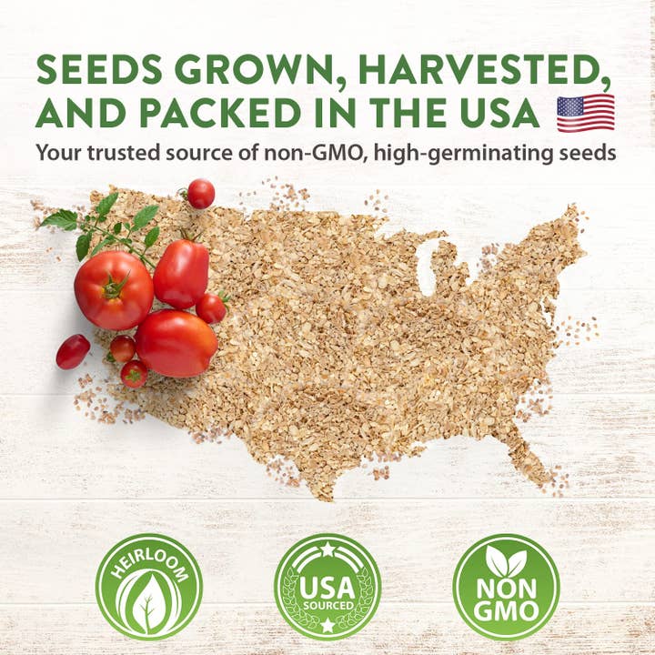 Homegrown Garden - Wholesale Plant Seeds - Heirloom 8 Tomato Seeds and 2 Basil Herb Seeds - Non GMO1