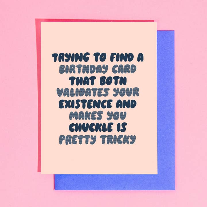 Validate Existence Birthday Card - AKTUALISIERTE VERSION VERFÜGBAR für den Großhandel von Your Gal Kiwi