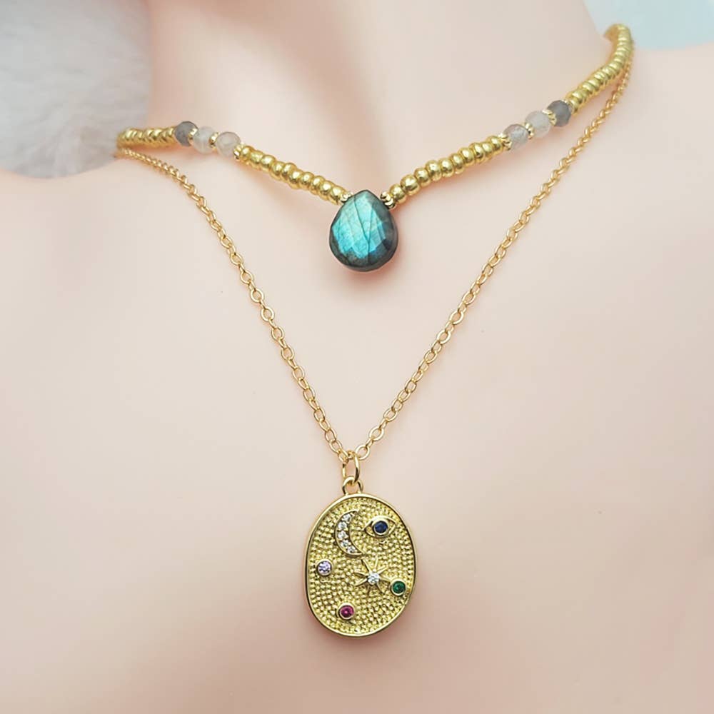 Moira Bijoux Creation – wholesale Hänge-/berlockhalsband – Malara Labradorit Halsband2