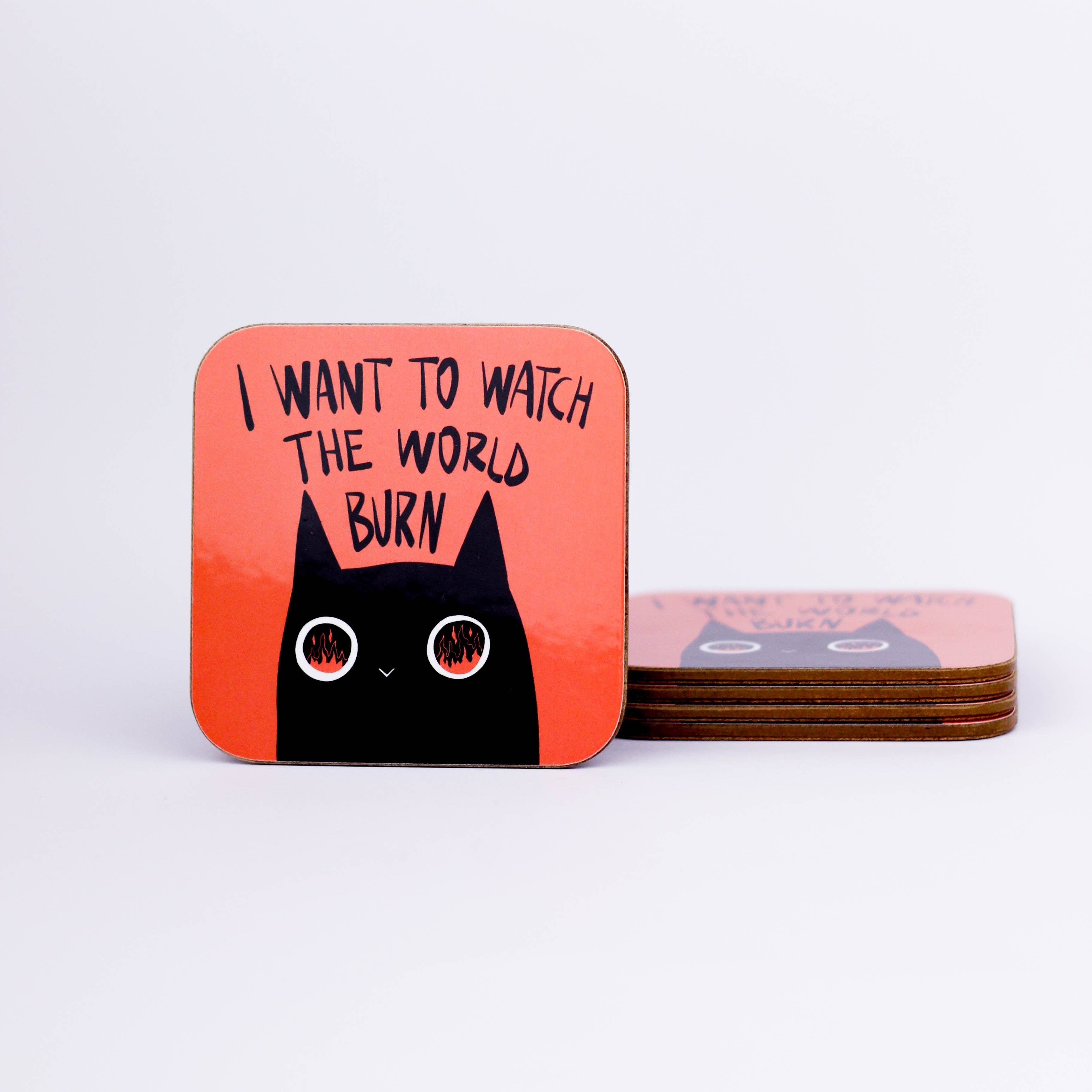 DesignPlace - Wholesale Coasters - Watch the World Burn toilet seat0