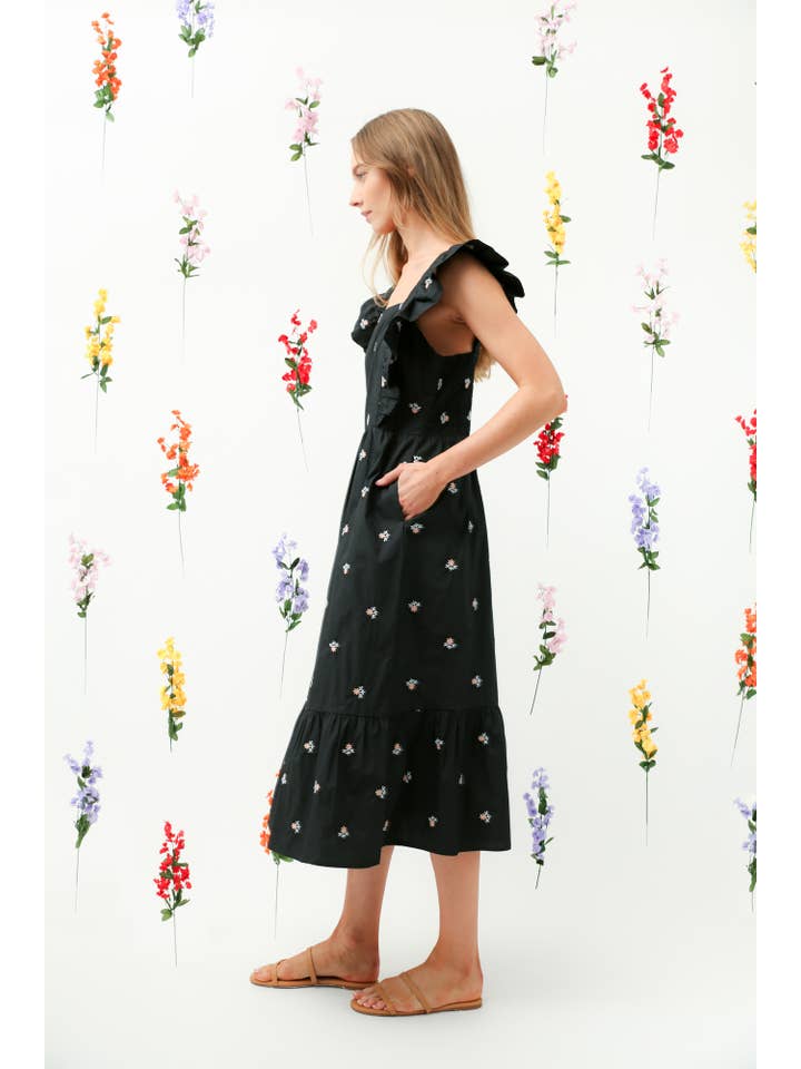 Reminiscence - Wholesale Dress - Women's - REMI014 - Embo Midi Dress2