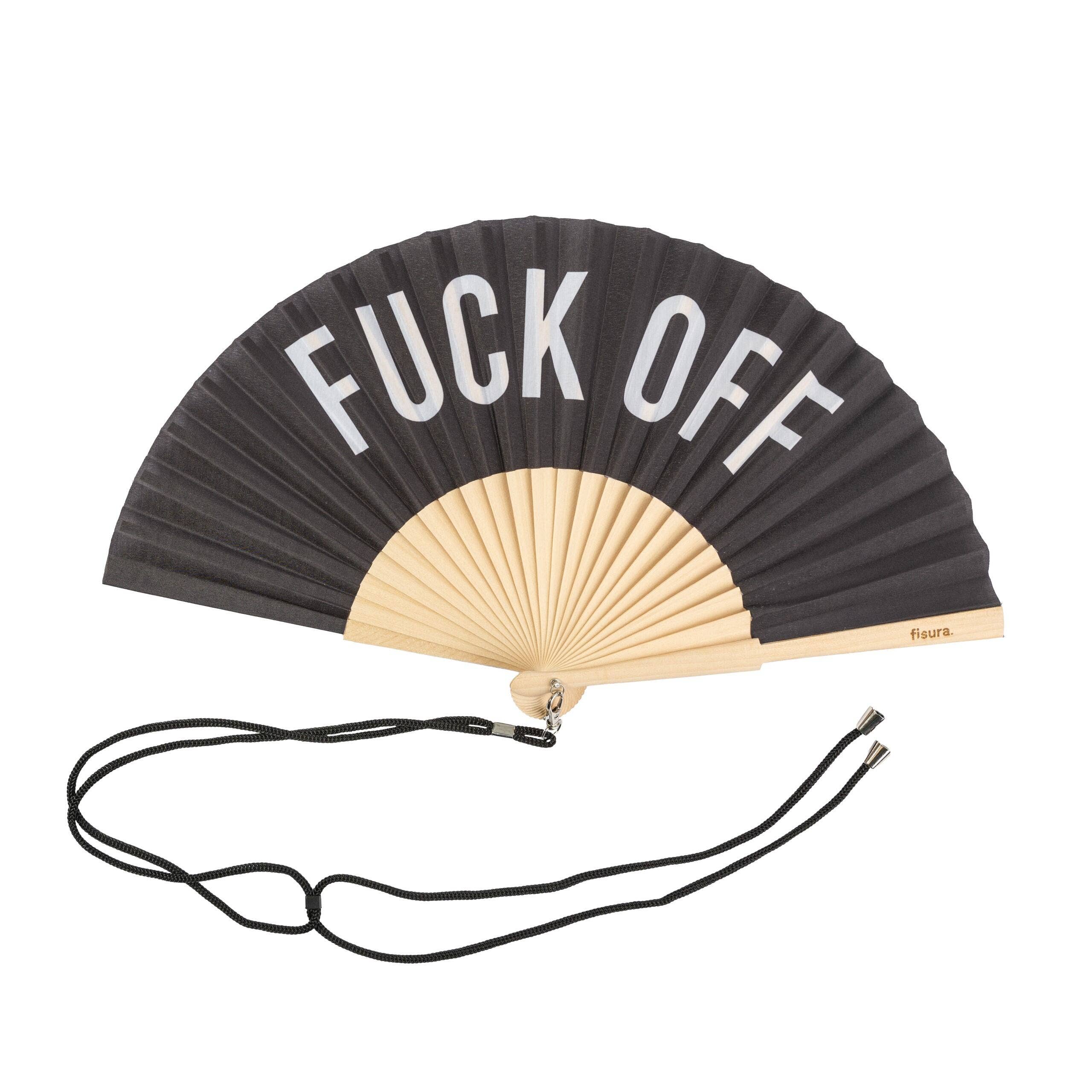 Fisura - Wholesale Party/Paper Folding Fan - “Fuck Off” fan1