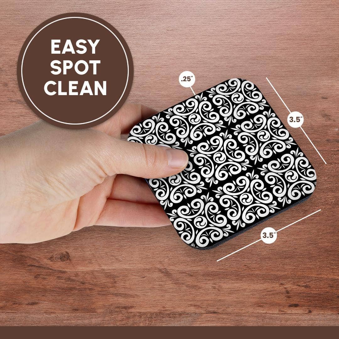 3dRose - Wholesale Coasters - 3dRose, Printed Curly Design Repeated, Coaster13