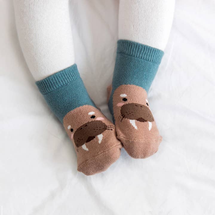 Sea Lion Zoo Baby Animal Socks for wholesale by Vaenait Baby
