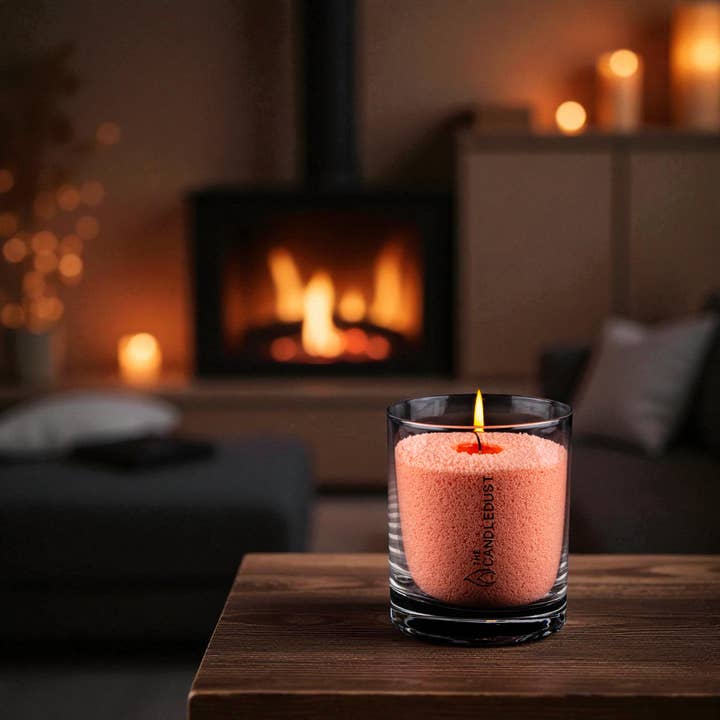The Candledust - Wholesale Jar/Filled Candle - Peach candle Unscented Candle Sand candle 160g3